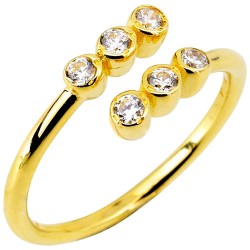 Χρυσό δαχτυλίδι Κ14 με ζιργκόν